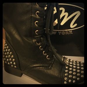 Studded Black Boot Size 7